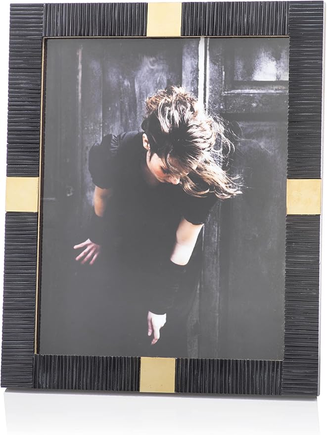 ZODAX BLACK BONE AND BRASS FRAME/8"X10"