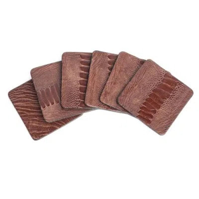 OSTRICH SKIN COASTERS/ SET OF 6