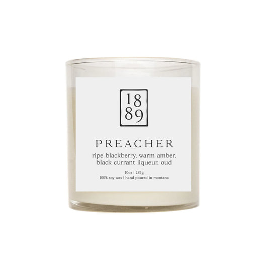 1889 MEDIUM CANDLE/ PREACHER