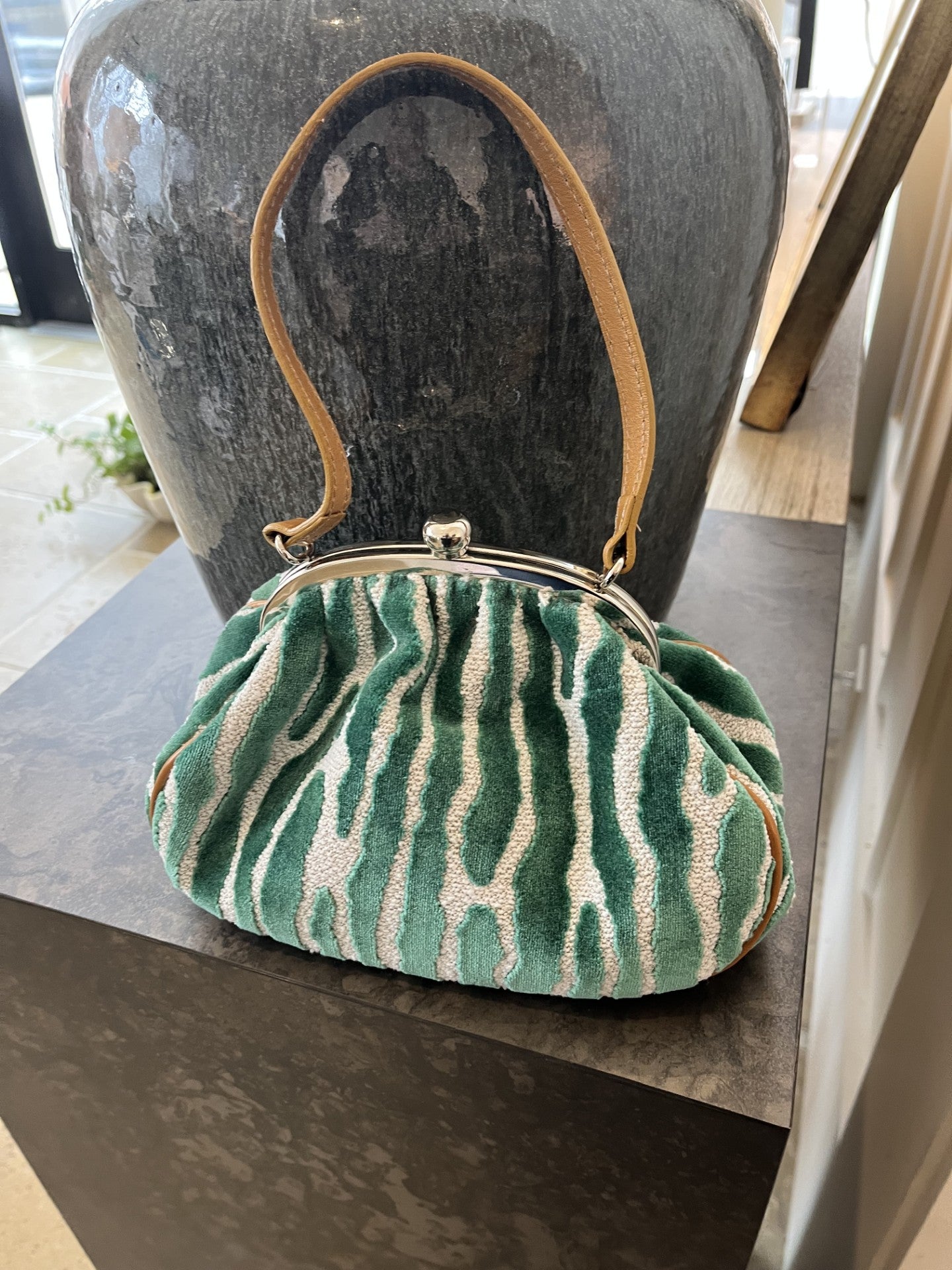 GLENDA GIES/ "BABY CHLOE" IN ZEBRA/GREEN