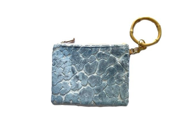 GLENDA GIES WRISTLET/"VIOLET" IN BLUE CHINELL