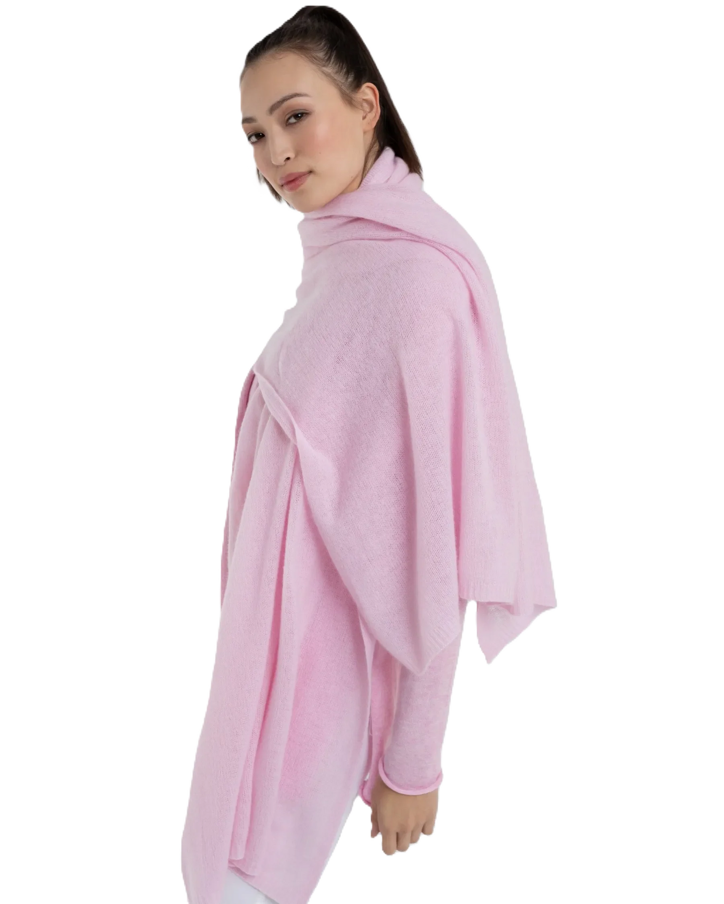 ALASHAN CHASHMERE BREEZY TRAVEL WRAP-BEACH PINK