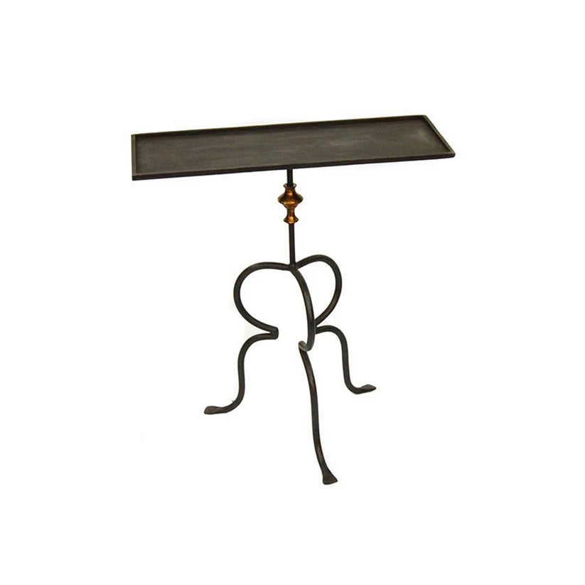 SMALL IRON SIDE TABLE/ BENNET TO THE TRADE