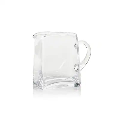 ZODAX SQUARE BLOWN GLASS PITCHER