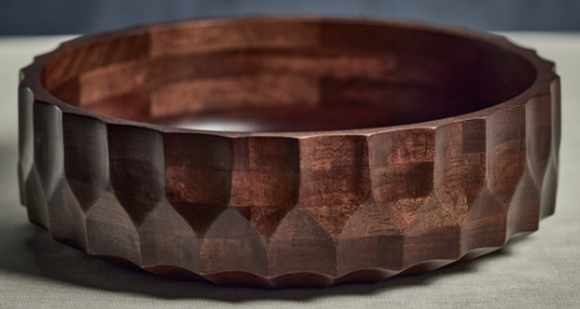 Mango Wood fluted Bowl