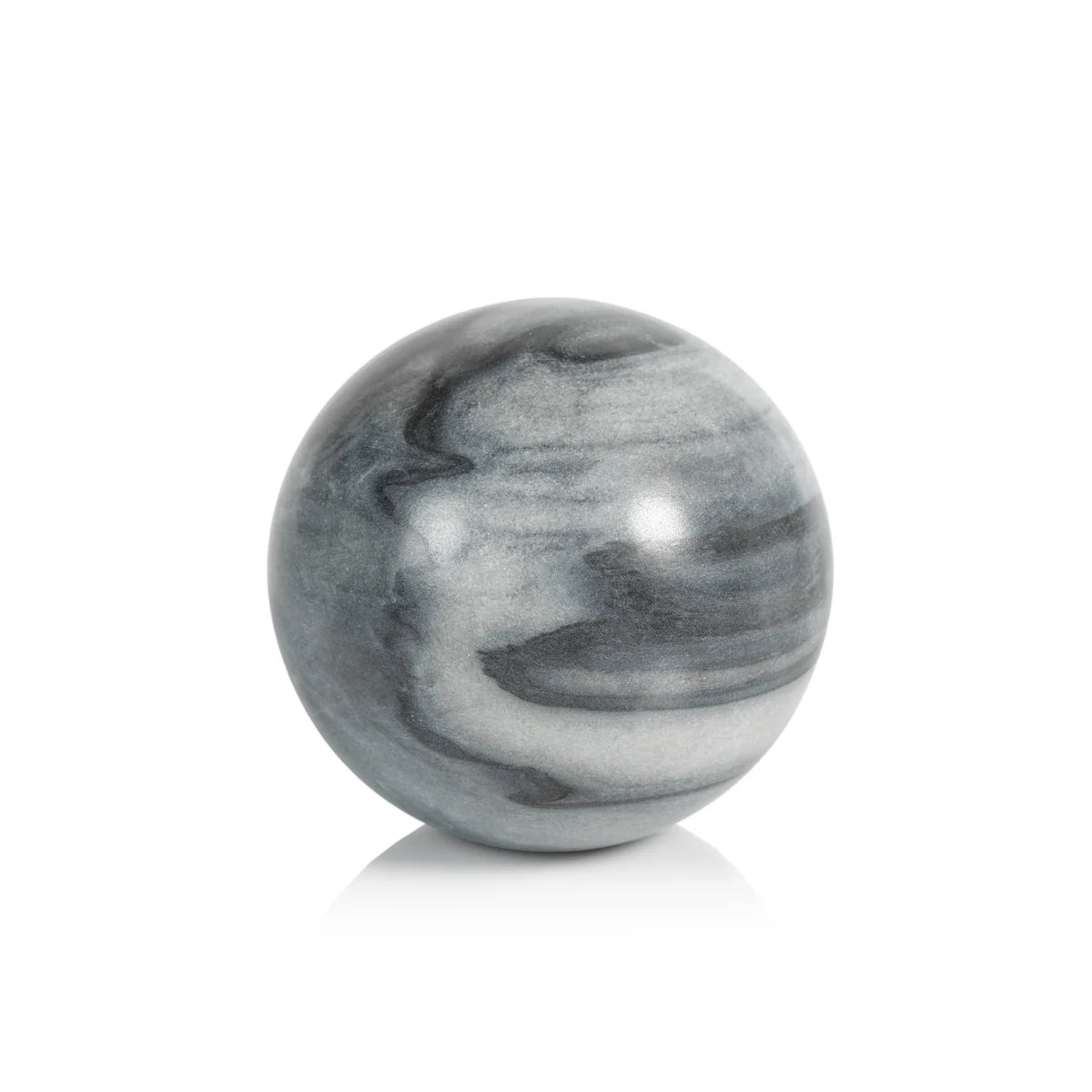 LARGE MARBLE BOOKENDS/ GRAY SPHERES