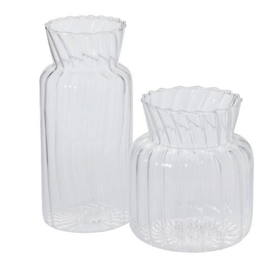 ACCENT DECOR GLASS VASE/SHORT (4.5 X 5.5)