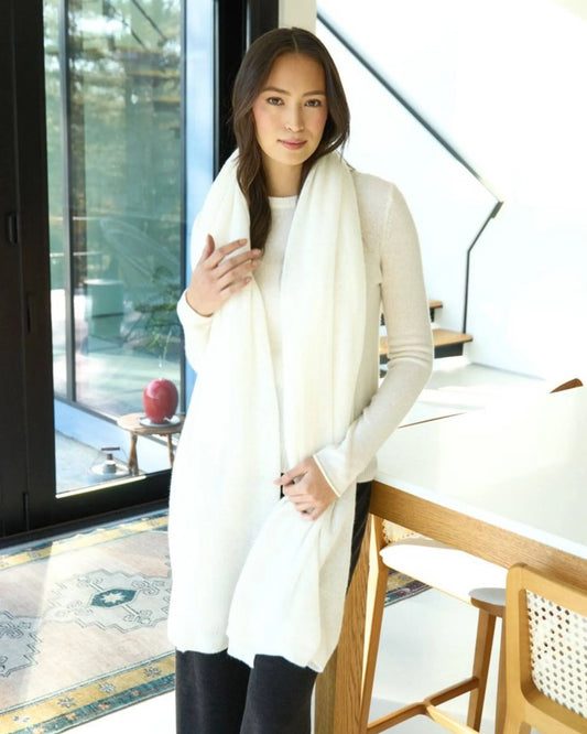 ALASHAN CASHMERE BREEZY WRAP-SNOW